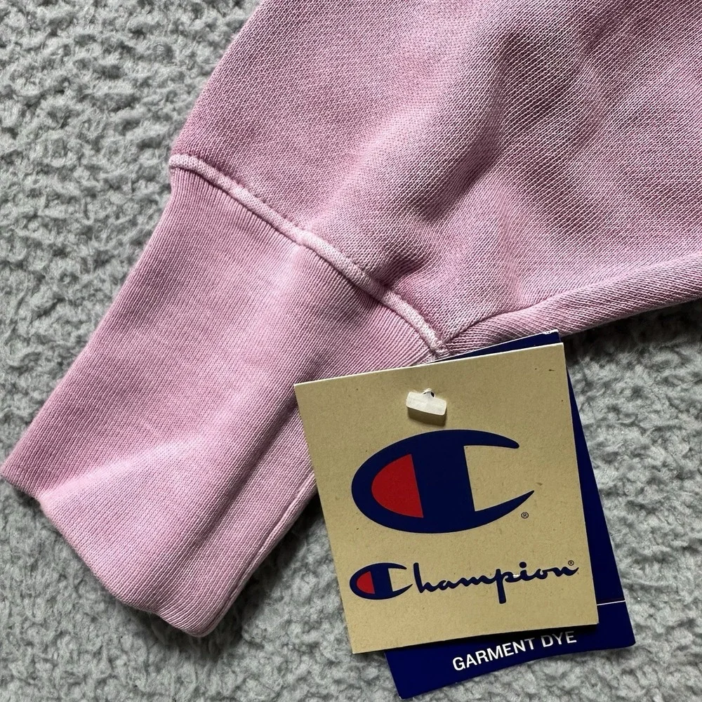 NWT Champion Hoodie Women Medium Mauve Pink  Pullover Cropped‎ Hooded Y2K 90's - Picture 2 of 11